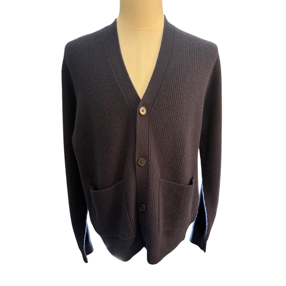 Madewell Mens Cardigan in Heritage Merino Wool Navy Blue NY127 Medium NEW - Picture 2 of 8